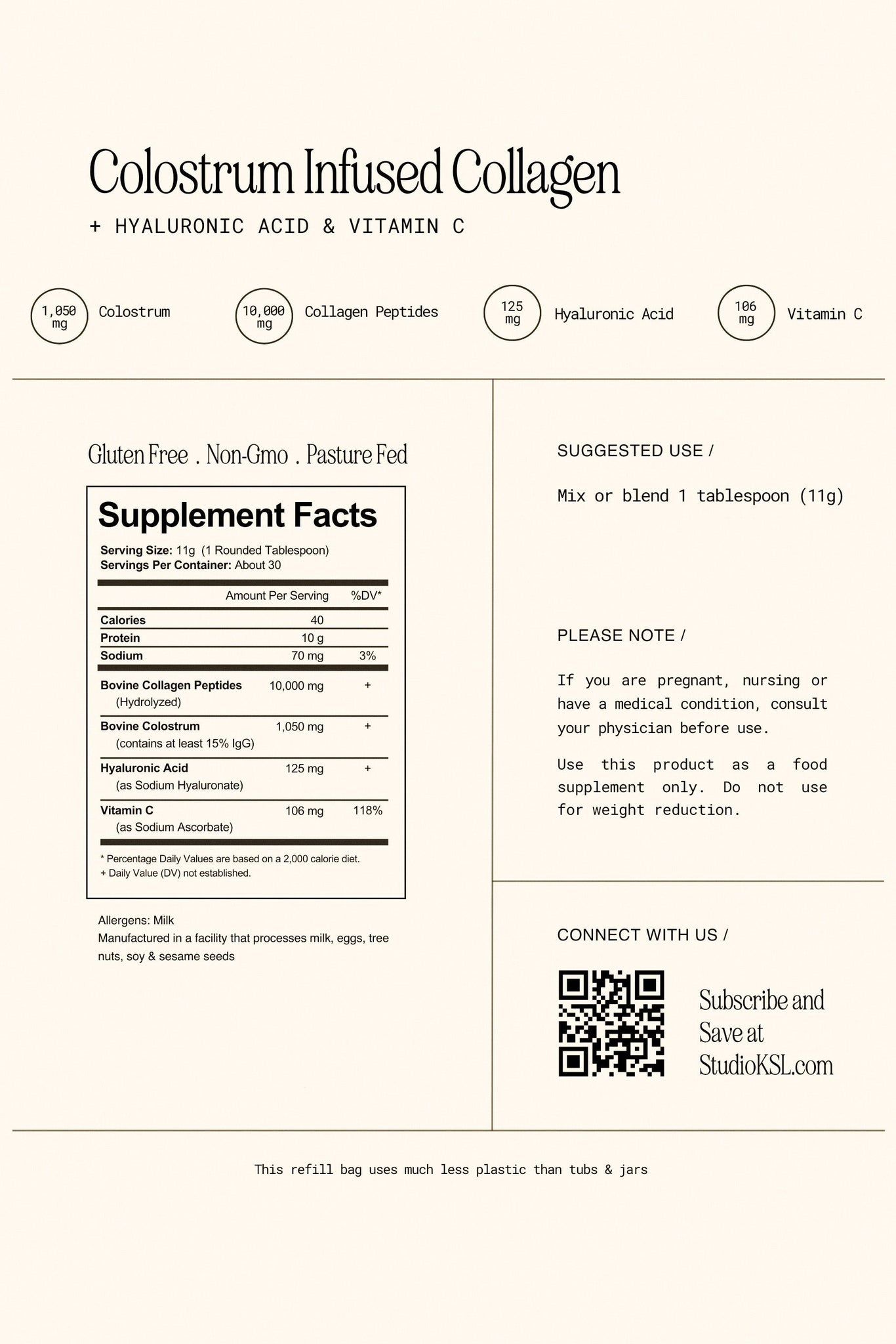 KSL Colostrum Infused Collagen